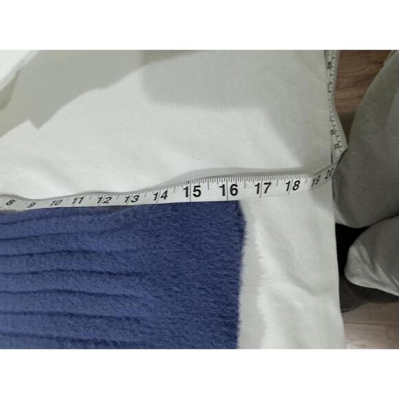 Aerie Blue Buttercream Crewneck Fuzzy Soft Ribbed Oversized Sweater- Size Medium - Picture 7 of 9